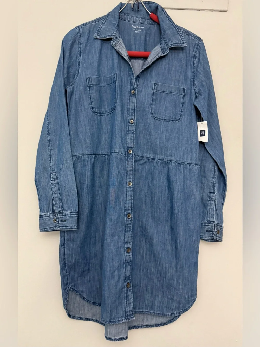 GAP Kids Denim Button-Front Shirt Dress Youth XXL